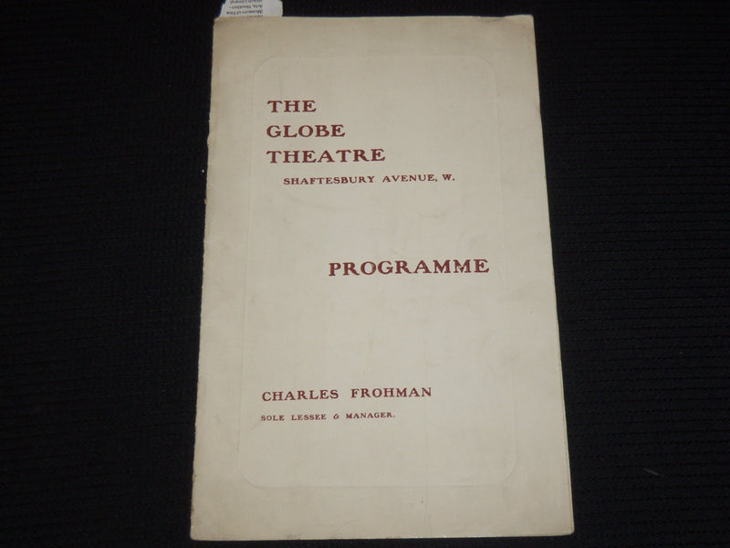 1910 A WOMAN'S WAY GLOBE THEARE PROGRAMME - CHARLES FROHMAN - K 581