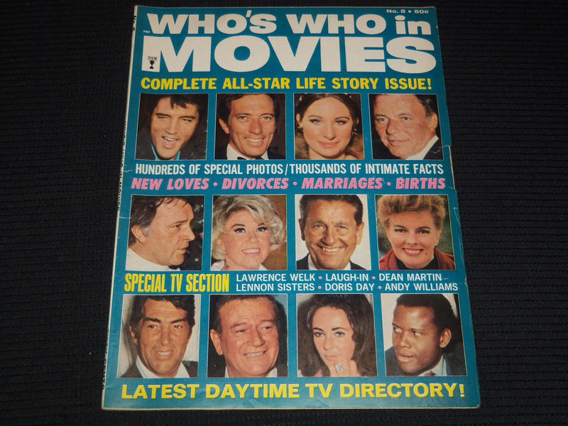 1970 NO. 5 WHO'S WHO IN MOVIES MAGAZINE - GREAT COVER - E 14607