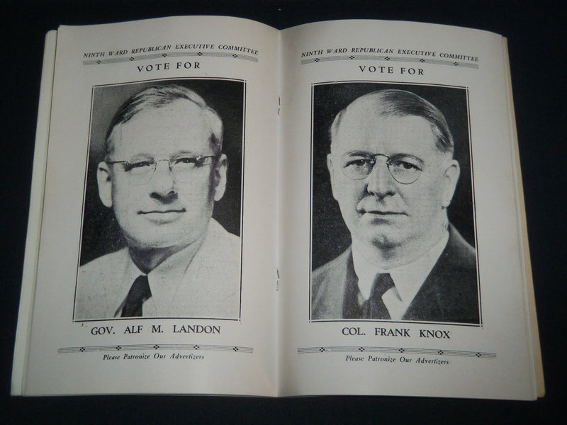 1936 OCT 16 NINTH WARD REPUBLICAN VARIETY SHOW & DANCE PROGRAM - NEWARK - J 4142