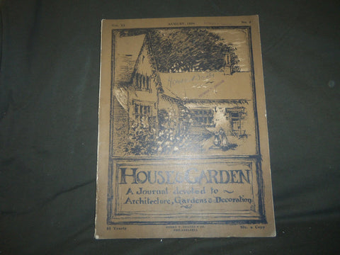 1904 AUGUST THE HOUSE & GARDEN MAGAZINE - GREAT PHOTOS & ADS - ST 765