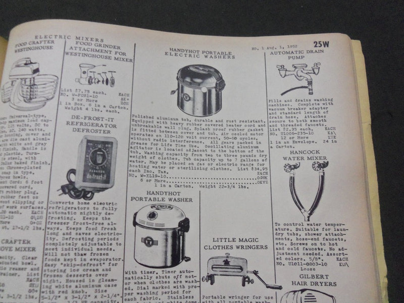 1952 SUPPLEE BIDDLE STELTS COMPANY ELETRICAL CATALOG - PHILADELPHIA - J 5715