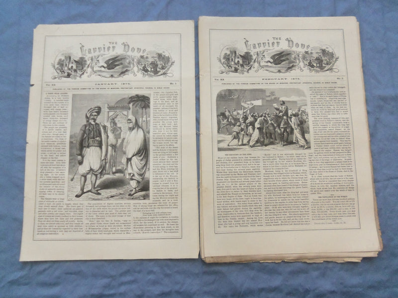 1873-1877 CARRIER DOVE NEWSPAPER -PROTESTAND EPISCOPAL CHURCH-LOT OF 60- NP 8413