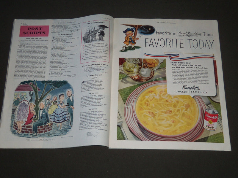 1952 JANUARY 12 THE SATURDAY EVENING POST MAGAZINE - ILLUSTRATED COVER - SP 1899