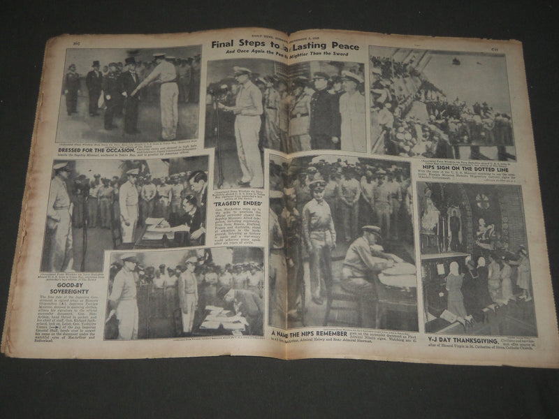 1945 SEPTEMBER 3 NEW YORK DAILY NEWS - U. S. TO SEIZE JAP PORTS - NP 2902