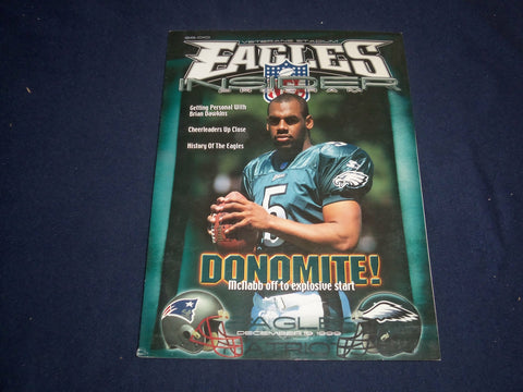 1999 DEC 19 NFL INSIDER MAGAZINE-N.E. PATRIOTS AT PHILADELPHIA EAGLES - ST 3811P