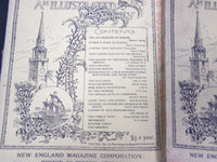 1891 NEW ENGLAND MAGAZINE LOT OF 9 ISSUES - NICE ILLUSTRATIONS & ADS - WR 169