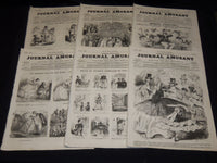 1857-1858 JOURNAL AMUSANT ILLUSTRE FRENCH MAGAZINE LOT OF 36 - FASHION - O 3197M