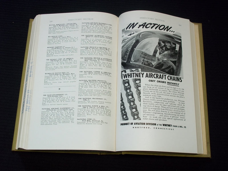 1943 THE AIRCRAFT YEARBOOK BY HOWARD MINGOS - 25TH ANNUAL EDITION - KD 7570