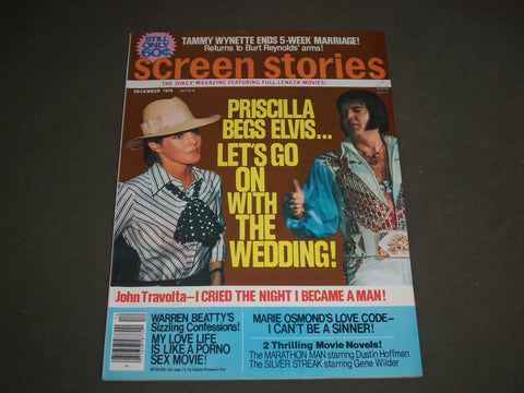 1976 DECEMBER SCREEN STORIES MAGAZINE - PRISCILLA & ELVIS PRESLEY COVER - M 203