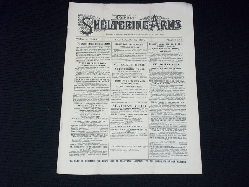 1892 THE SHELTERING ARMS MAGAZINE LOT OF 24 DIFFERENT ISSUES - O 2593D