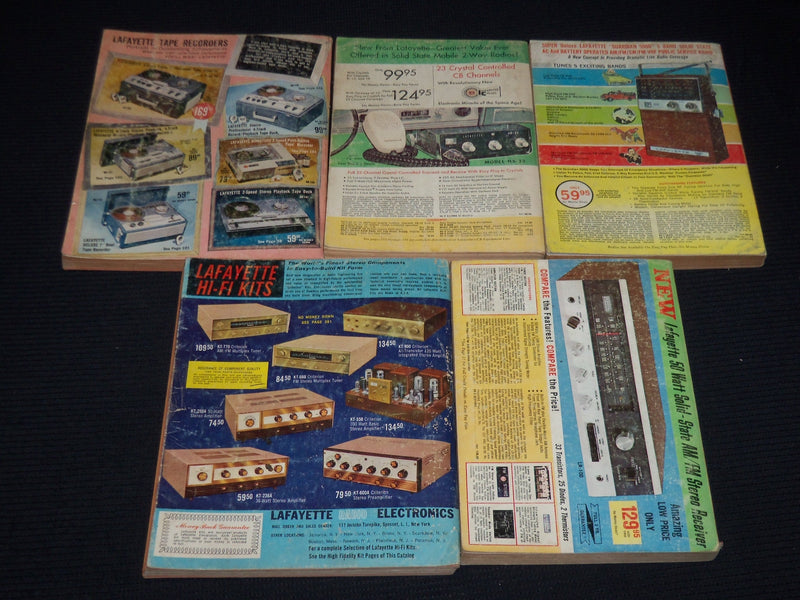 1963-1970 LAFAYETTE RADIO ELECTRONICS CATALOG LOT OF 5 ISSUES - O 1794