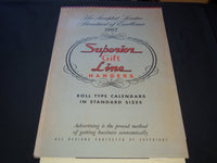 1957 SUPERIOR GIFT LINE HANGERS CALENDAR SALESMAN SAMPLE SHEETS BOOK - C 7