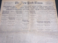 1919 SEPTEMBER 28 NEW YORK TIMES - PRESIDENT SLIGHTLY BETTER LAST NIGHT- NT 7035