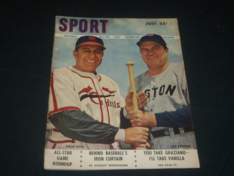 1947 JULY SPORT MAGAZINE - EDDIE DYER & JOE CRONIN COVER - GREAT PHOTOS - B 6786