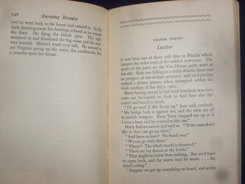 1929 BURNING BEAUTY HARDCOVER BOOK BY TEMPLE BAILEY - KD 9055