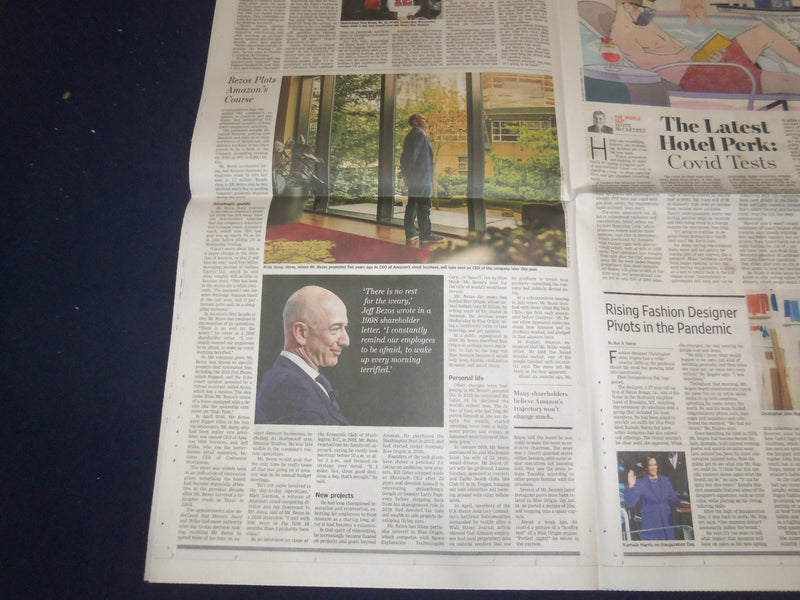2021 FEBRUARY 4 THE WALL STREET JOURNAL - BEZOS WILL STILL PLOT AMAZON'S COURSE