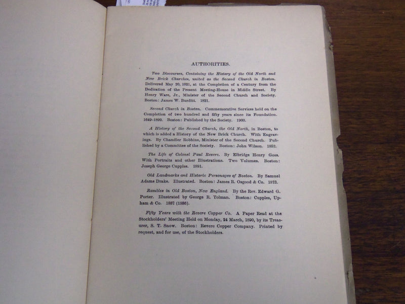 1901 THE PAUL REVERE BELL SOFTCOVER BOOK - CAMBRIDGE MASSACHUSETTS - K 1209
