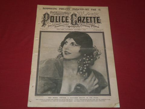 1922 OCTOBER 7 THE NATIONAL POLICE GAZETTE MAGAZINE - BOBBY JONES - B 5937