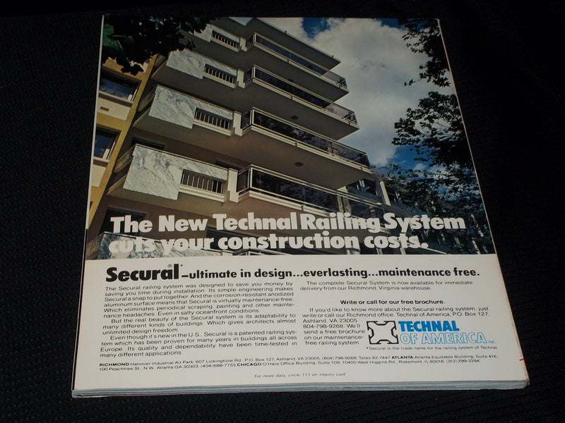 1978 OCTOBER ARCHITECTURAL RECORD MAGAZINE - ST LOUIS ART MUSEUM COVER - E 4184
