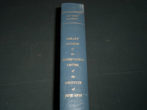 1980 LIBRARY CATALOG OF THE CONSERVATION VOLUME - NEW YORK UNIVERSITY - Z 83