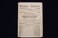 1911 DECEMBER 11 BEH-HUR PROGRAM - BOSTON THEATRE - LOT OF 2 - K 1649
