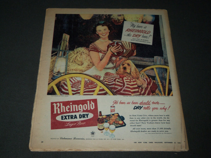 1949 SEPTEMBER 18 NEW YORK TIMES MAGAZINE SECTION - SNYDER & ACHESON - J 3036