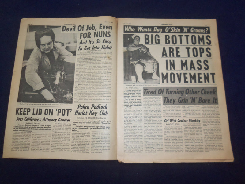 1966 MARCH 12 FLASH NEWSPAPER - COPS CAN'T PLAY TRICKS ON PROSTIES - NP 6962