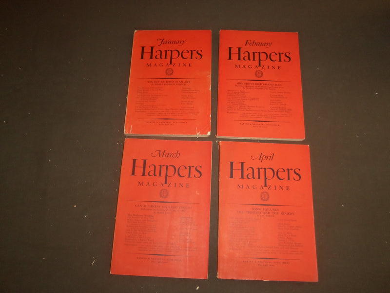 1931-33 HARPER'S MONTHLY MAGAZINE - LOT OF 10-STORIES & ILLUSTRATIONS - WR 1000E