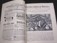 1877 POTTER'S AMERICAN MONTHLY ILLUSTRATED MAGAZINE LOT OF 11 ISSUES - WR 188