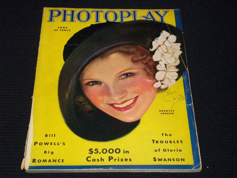1931 JUNE PHOTOPLAY MAGAZINE - DOROTHY JORDAN FRONT COVER - E 16768