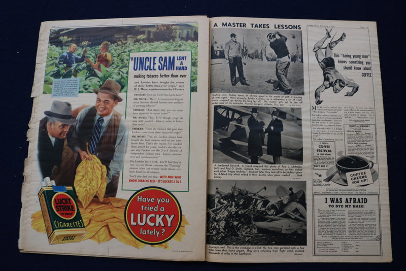 1940 FEB 4 SUNDAY NEWS PICTURE NEWSPAPER-ANN SHERIDAN-WOMEN IN WARTIME - E 22707