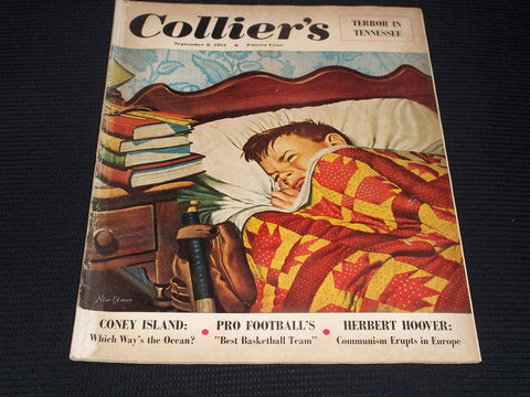 1951 SEPTEMBER 8 COLLIER'S MAGAZINE - NICE ILLUSTRATED FRONT COVER - E 13303