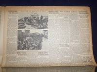 1944 JULY 1 NEW YORK TIMES -ALLIES PRESS ON CAEN AFGER BATTLES OF TANKS- NP 6582