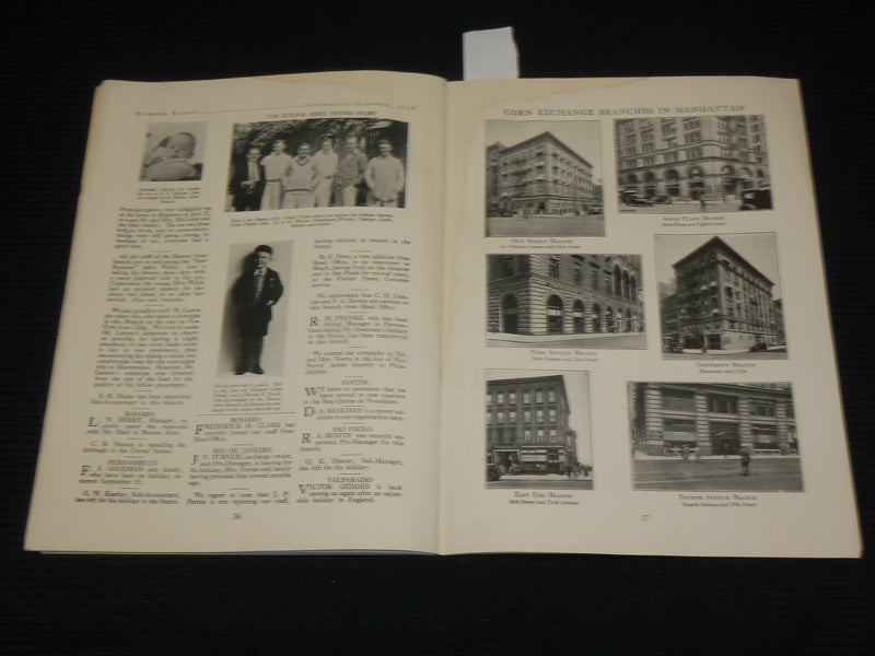 1929 OCTOBER NUMBER EIGHT - CITY BANK CLUB MAGAZINE - NICE PHOTOS - J 7011