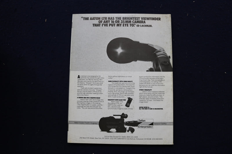1984 NOVEMBER AMERICAN CINEMATOGRAPHER MAGAZINE - SPACEK & GIBSON COVER- E 17720