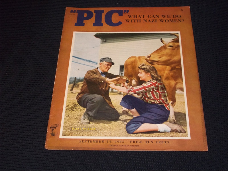 1943 SEPTEMBER 14 PIC MAGAZINE - DAIRY WORKER FRONT COVER - E 20553