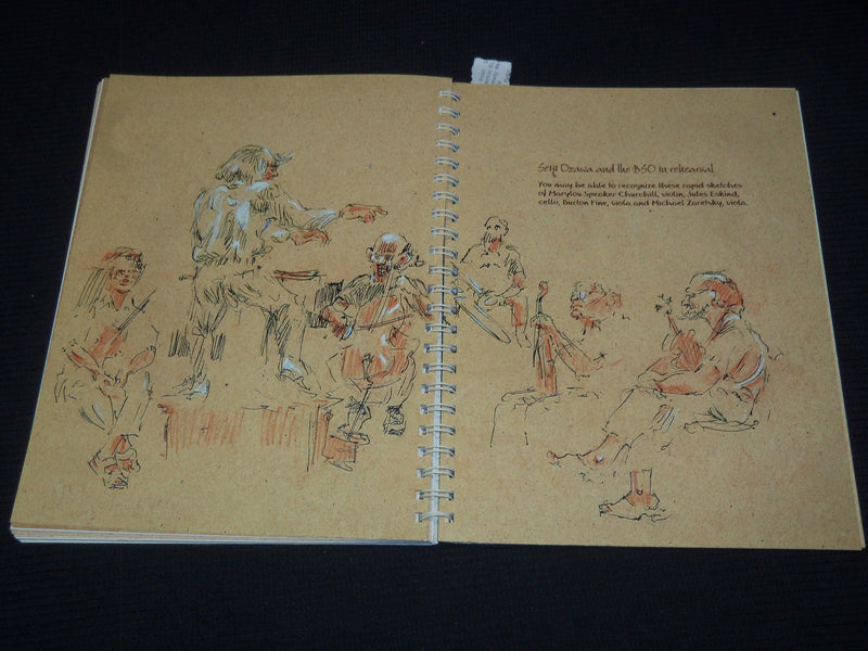 2001 DRAWING MUSIC TANGLEWOOD SKETCHBOOKS - SOL SCHWARTZ INSCRIBED - KD 4585C