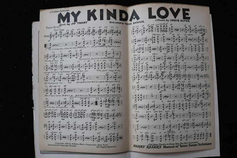 1929 MY KINDA LOVE MUSICAL SCORE MULTIPLE INSTRUMENTS-ROBBINS PUBLICATION-K 2934