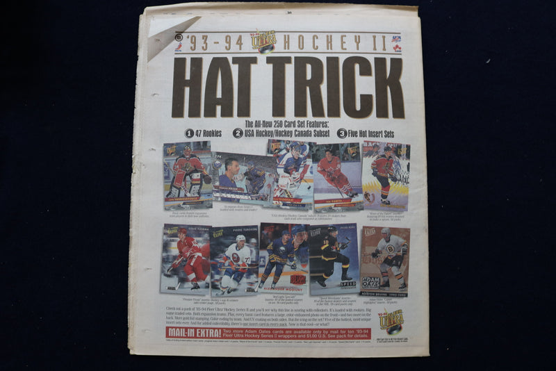 1994 APRIL 1 THE HOCKEY NEWS NEWSPAPER - PAVEL BURE COVER - NP 8704