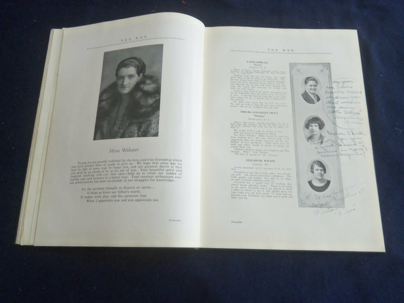 1927 THE WEB MARJORIE WEBSTER SCHOOL YEARBOOK - WASHINGTON, DC - YB 2719