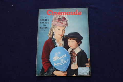 1958 JAN 2 CINEMONDE MAGAZINE - SIMONE RENANT-JOEL FLATEAU COVER - E 23970