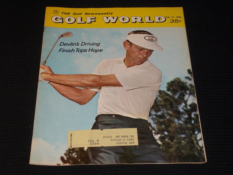 1970 FEBRUARY 17 GOLF WORLD MAGAZINE - BRUCE DEVLIN FRONT COVER - E 6481