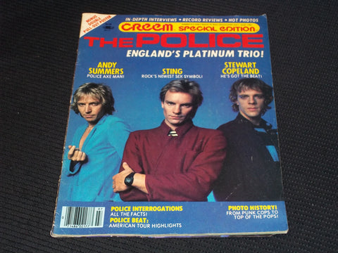1982 AUGUST CREEM SPECIAL EDITION THE POLICE MAGAZINE - STING COVER - E 15305