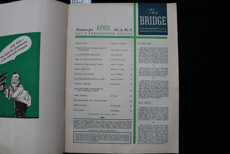 1938 APRIL THE BRIDGE MAGAZINE - POPEYE COVER - K 2911