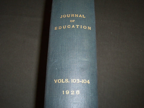1926 JANUARY-DECEMBER JOURNAL OF EDUCATION BOUND VOLUME - COMPLETE YEAR - R 894