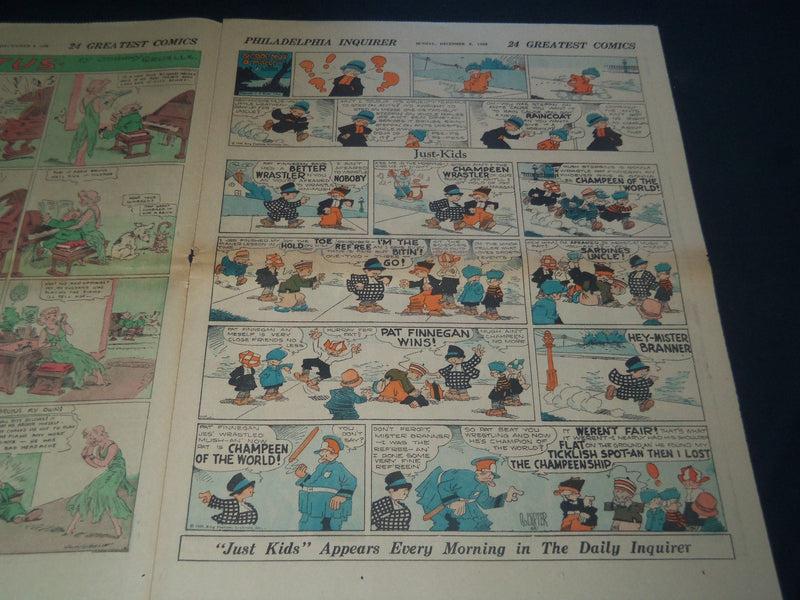 1929 DECEMBER 8 PHILADELPHIA INQUIRER SUNDAY COLOR COMIC SECTION - NT 7609