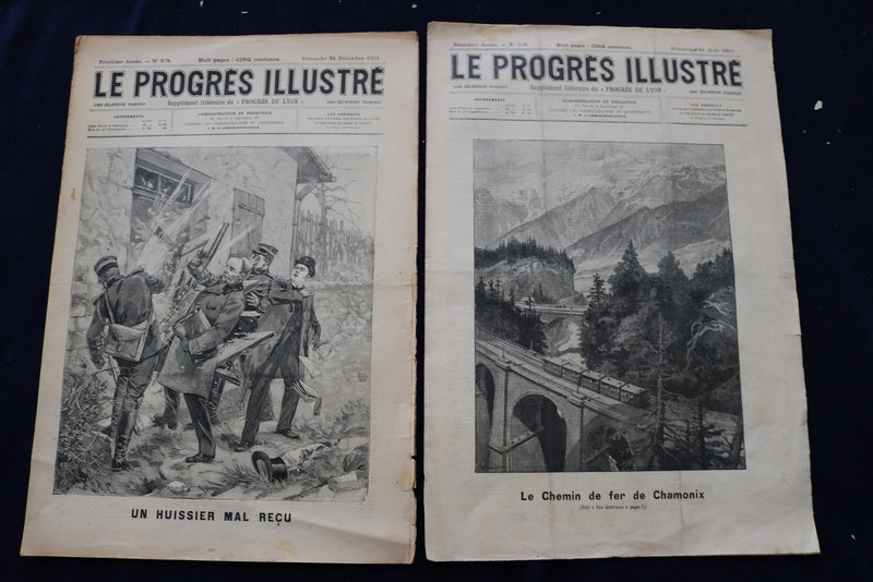 1892-1904 LE PROGRES ILLUSTRE MAGAZINE - FRENCH - LOT OF 23 - O 3659