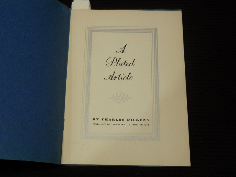 1920'S A PLATED ARTICLE BOOK BY CHARLES DICKENS - SPODE - SOFTCOVER - K 2128
