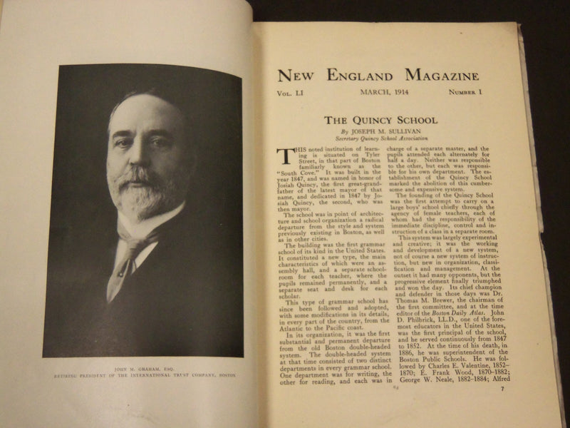 1914 NEW ENGLAND MAGAZINE LOT OF 8 ISSUES - NICE ILLUSTRATIONS & ADS - WR 607