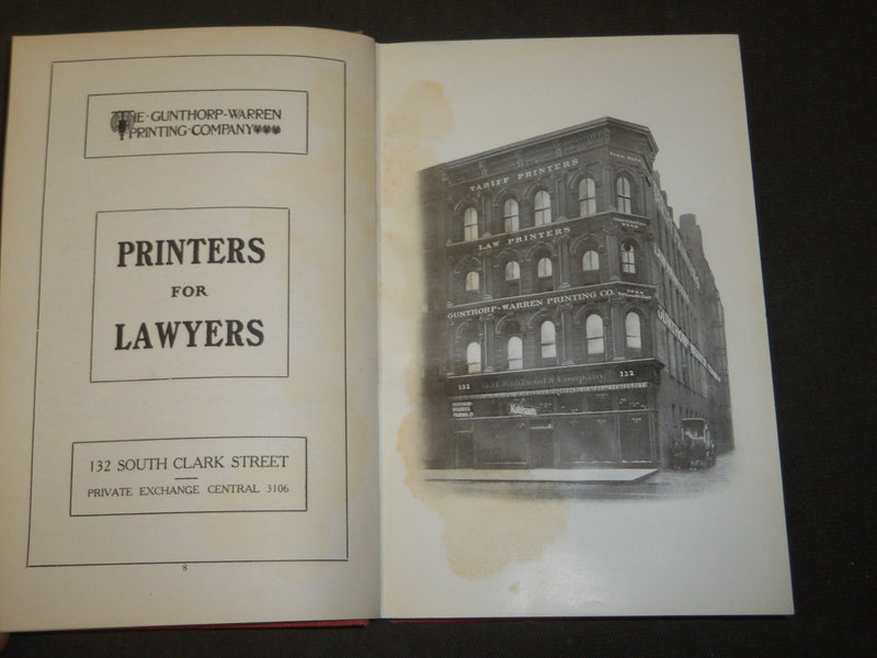 1912-1913 WALTON'S LEGAL DIRECTORY FOR CHICAGO BOOK - 10TH ANNUAL EDN - KD 5200